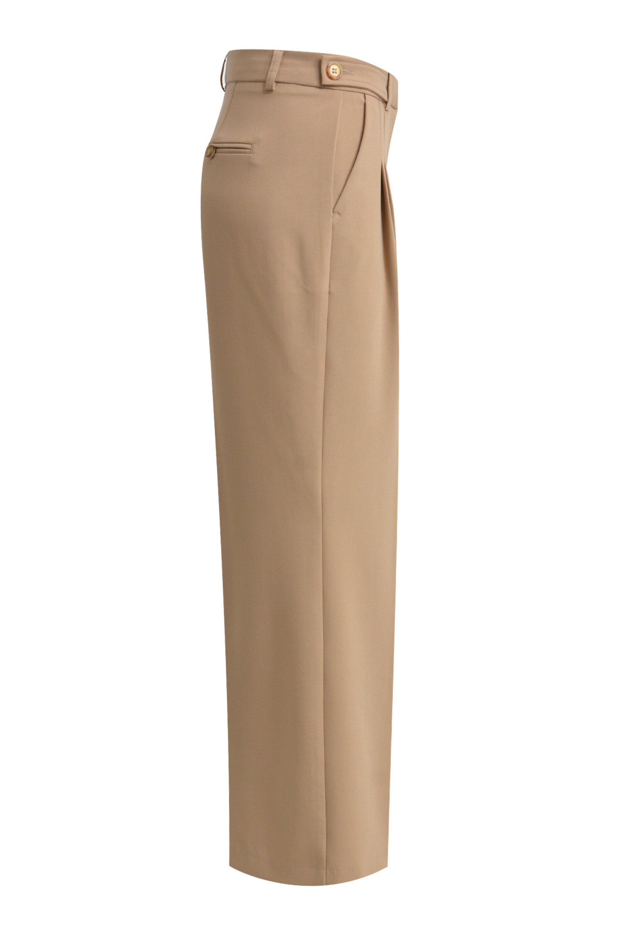 Wide Leg Pantalon à plis Smith&Soul en marron