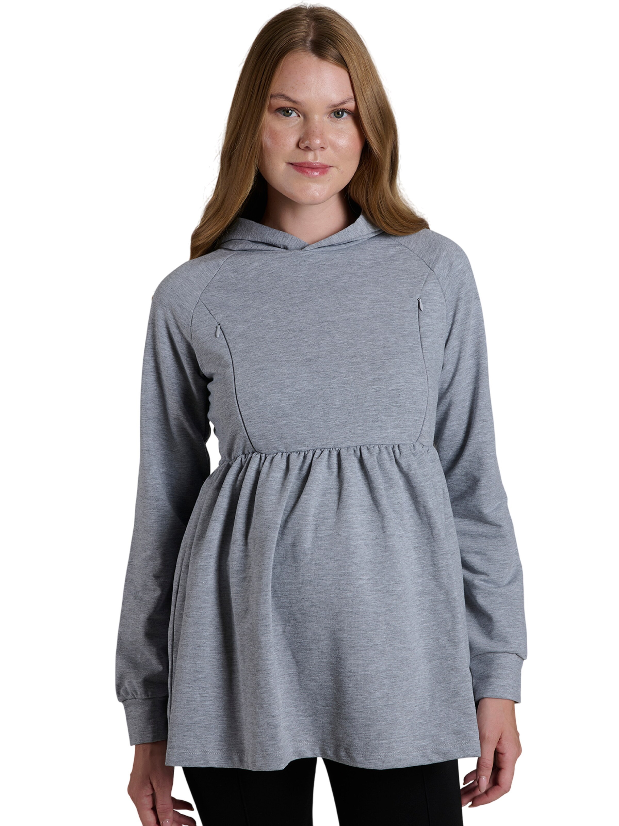 LYN MAMA Sweatshirt in Grijs: voorkant