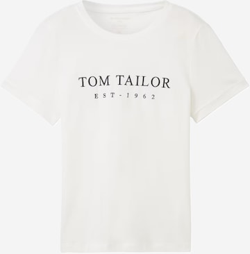 TOM TAILOR T-Shirt in Weiß: Vorderseite