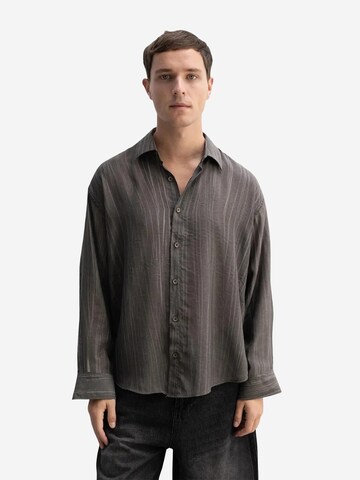 Giesto - Comfort Fit Camisa em cinzento: frente