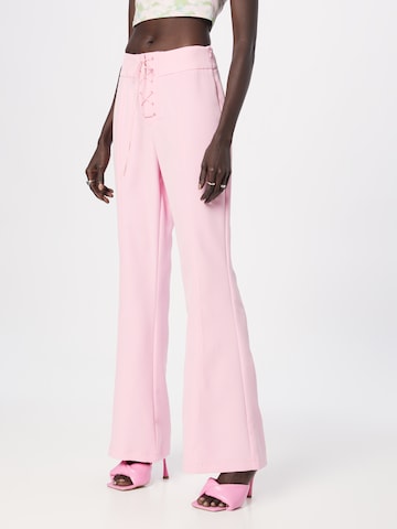 SOMETHINGNEW Flared Trousers 'RUTH' in Pink: front