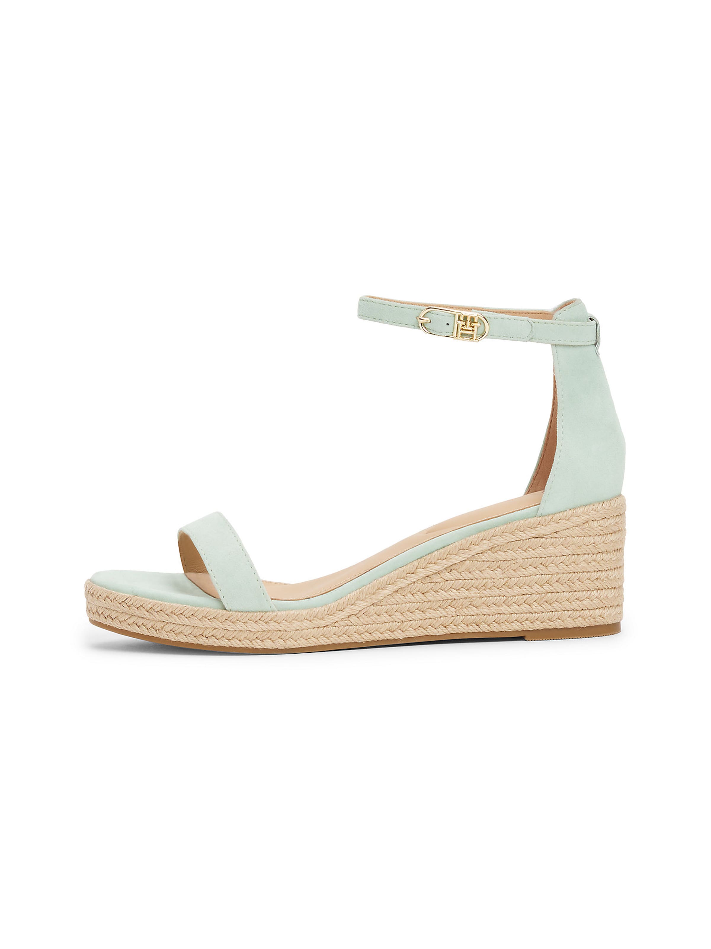 TOMMY HILFIGER Sandaal in Groen: voorkant