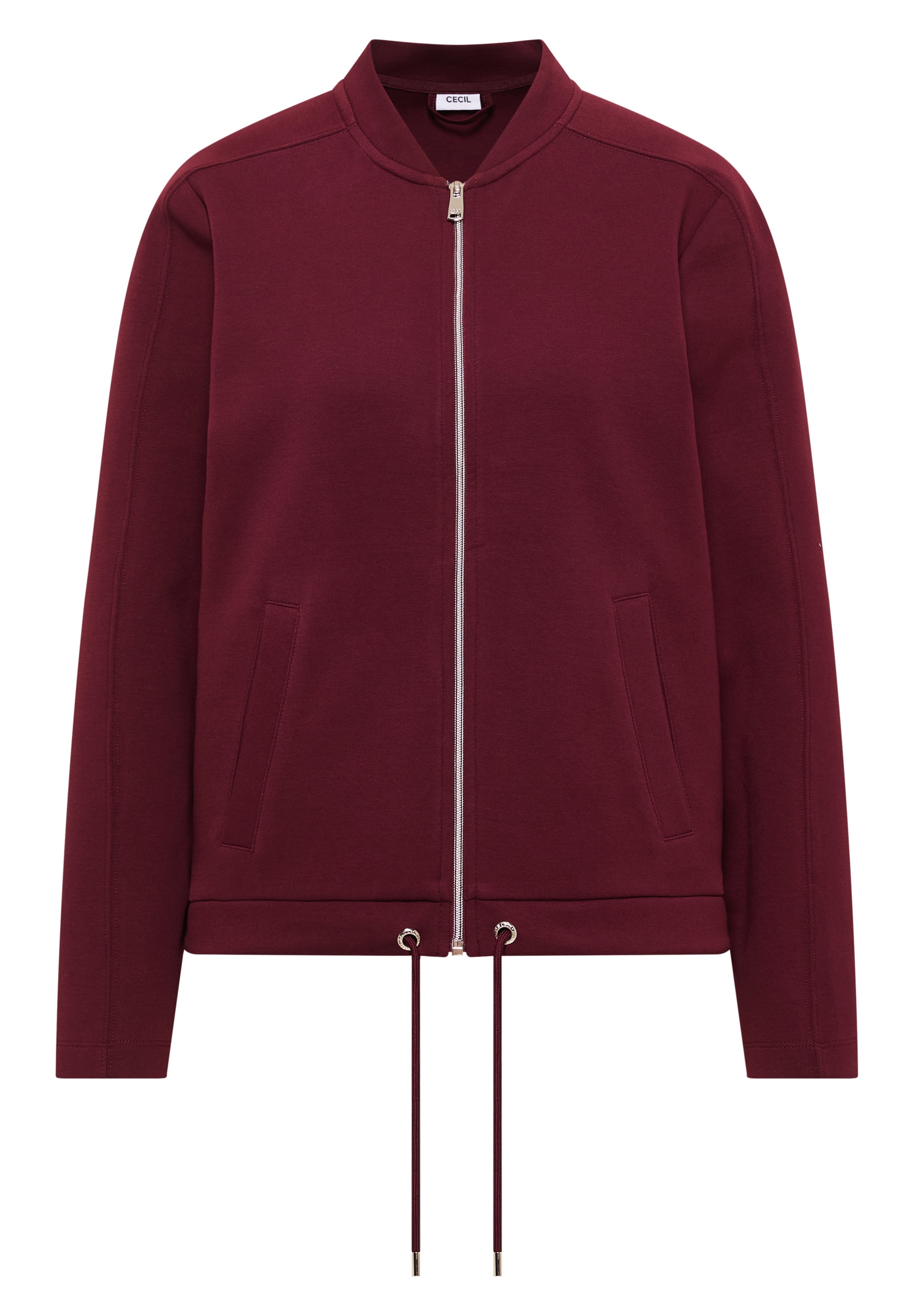 CECIL Zip-Up Hoodie in XXXL in Wine red, Item view