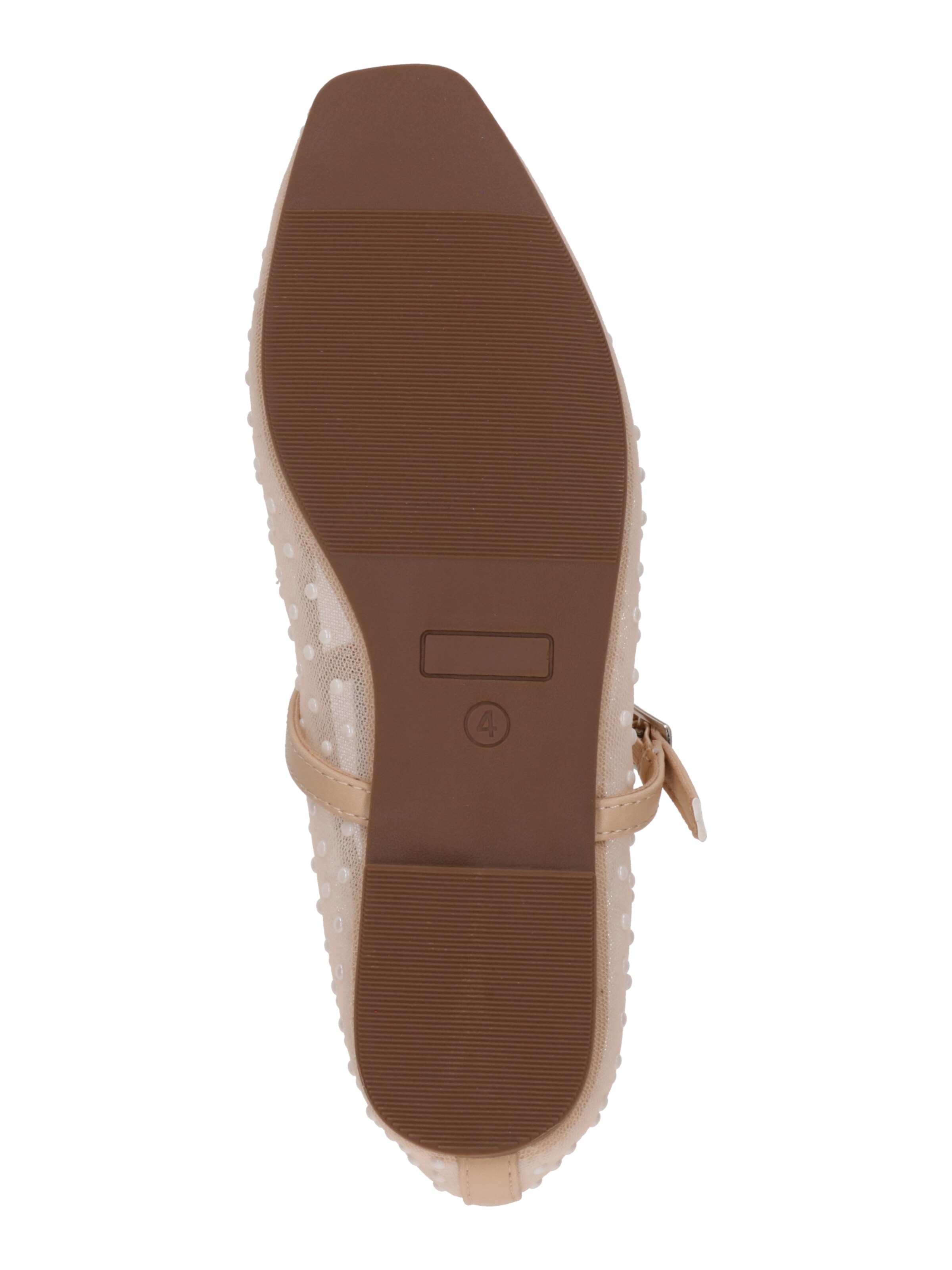 GLAMOROUS Ballet Flats with Strap in Beige