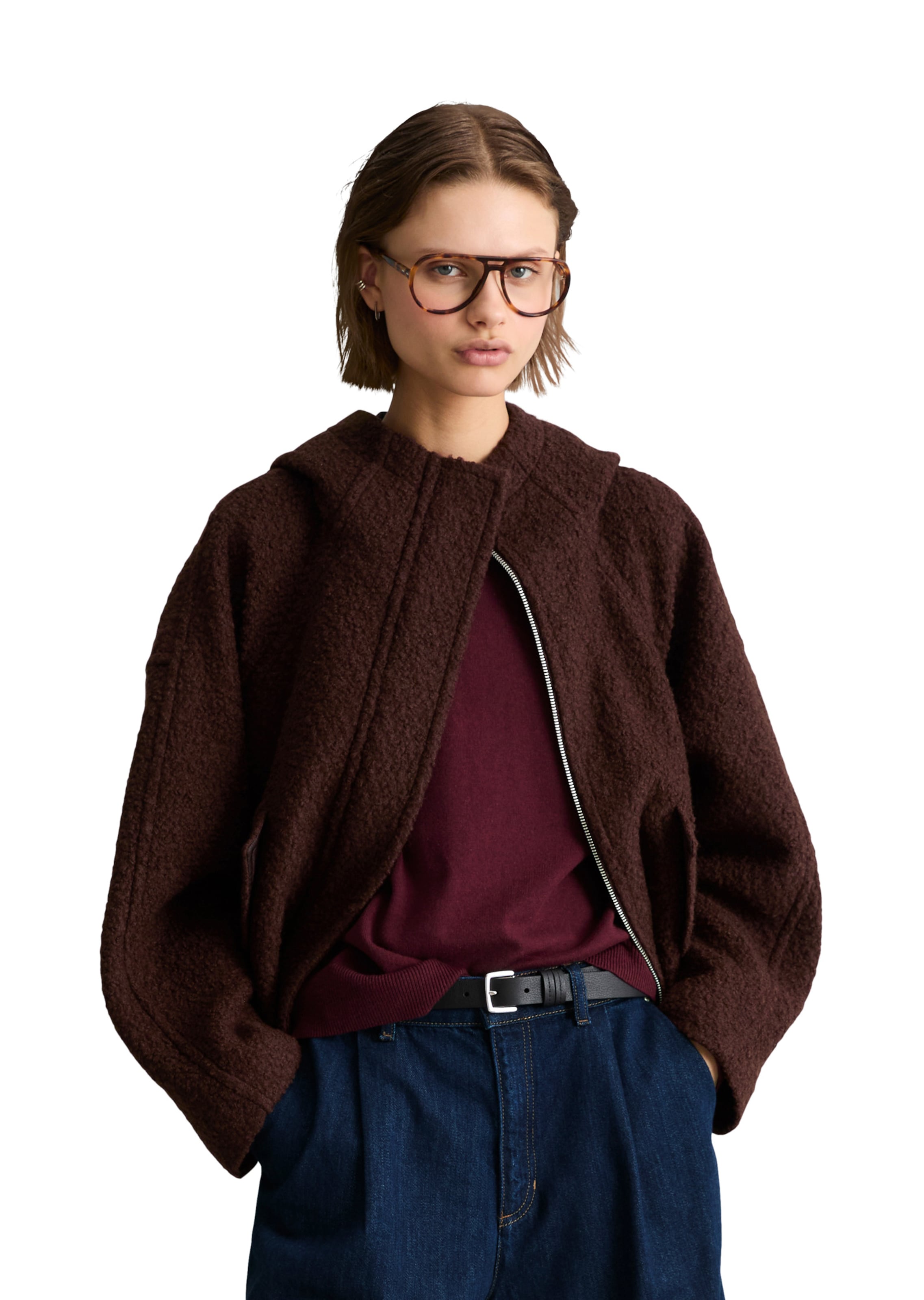 Marc O'Polo DENIM Tussenjas in Bruin: voorkant
