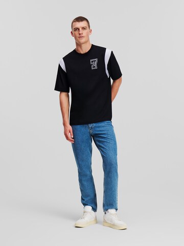 Karl Lagerfeld Shirt 'Varsity' in Zwart