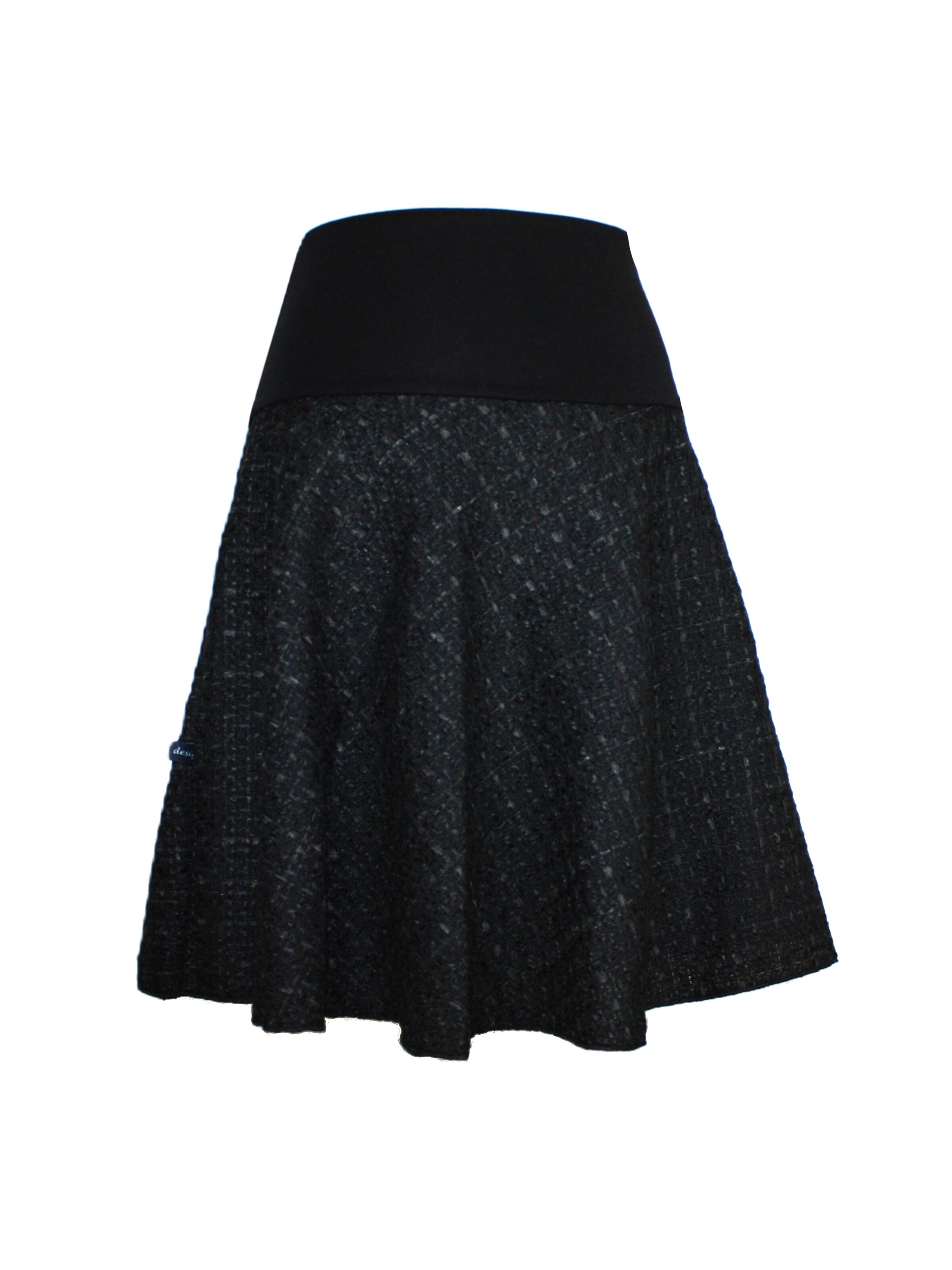 dunkle design Skirt 'Boucle' in Black: front