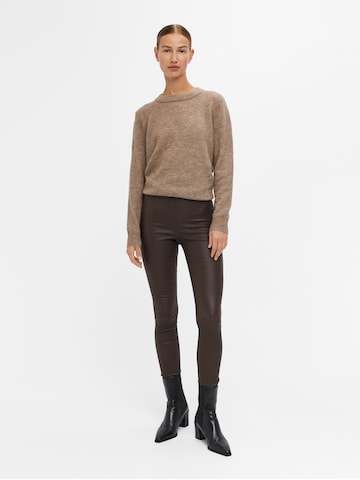 OBJECT Skinny Leggings in Brown