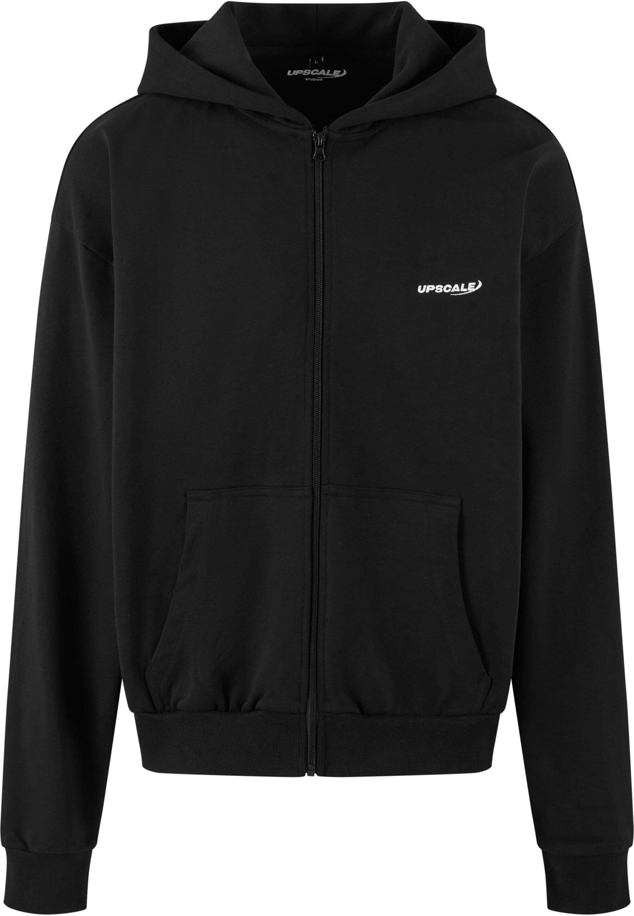 MT Upscale Sweatjacke in Schwarz: Vorderseite