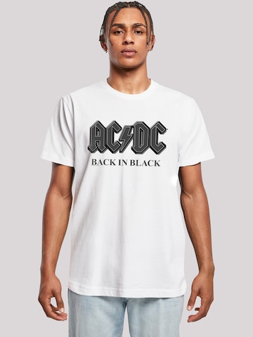 F4NT4STIC T Shirt 'ACDC Back In Black' in Weiß: Vorderseite