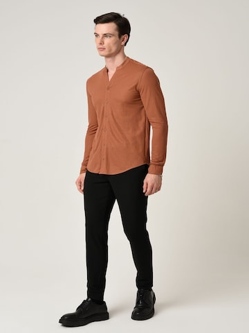 Antioch Slim fit Button Up Shirt in Brown: front