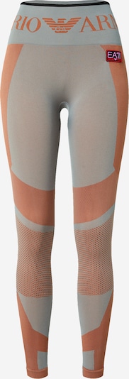 EA7 Emporio Armani Pantalon de sport en gris basalte / orange / rose néon / noir, Vue avec produit