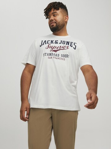 Jack & Jones Plus Μπλουζάκι σε λευκό: μπροστά