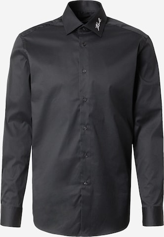 Karl LagerfeldRegular Fit Košulja - crna boja: prednji dio