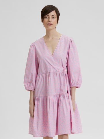 Robe 'Lise' SELECTED FEMME en rose : devant