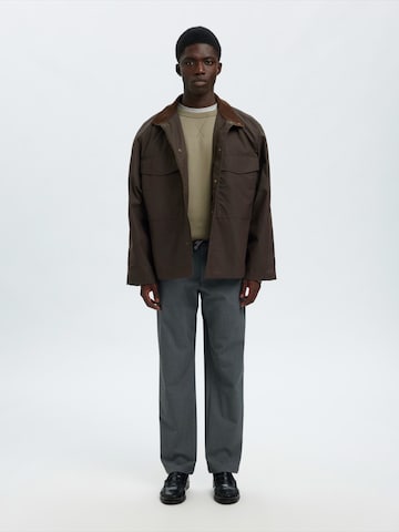 SELECTED Sweatshirt 'SLHLUKE' in Grey