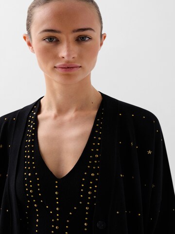 Scalpers Studsstrass Knit Cardigan ' ' in Schwarz