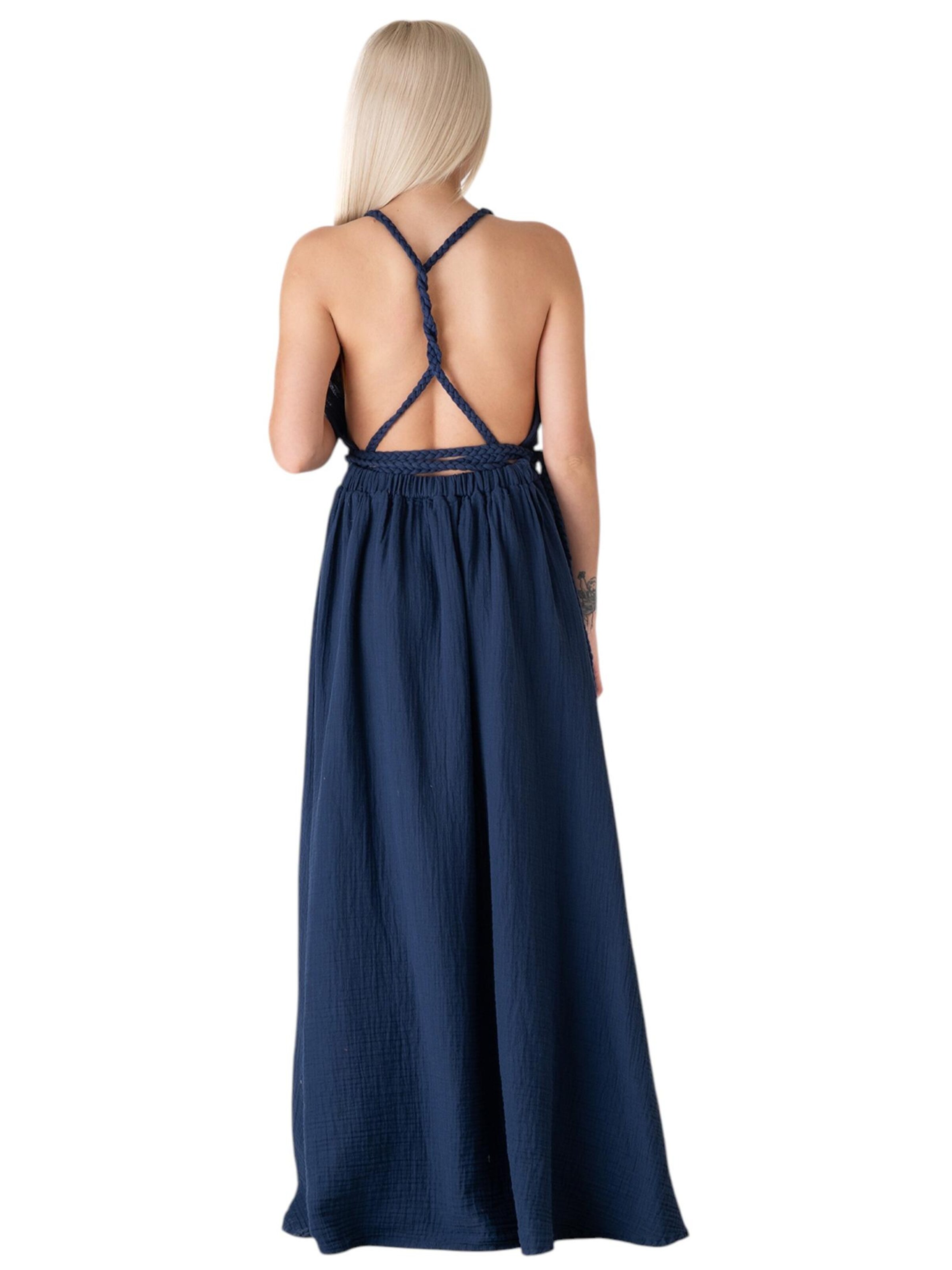 WENOR Jurk 'AURELA-BOHO' in Blauw