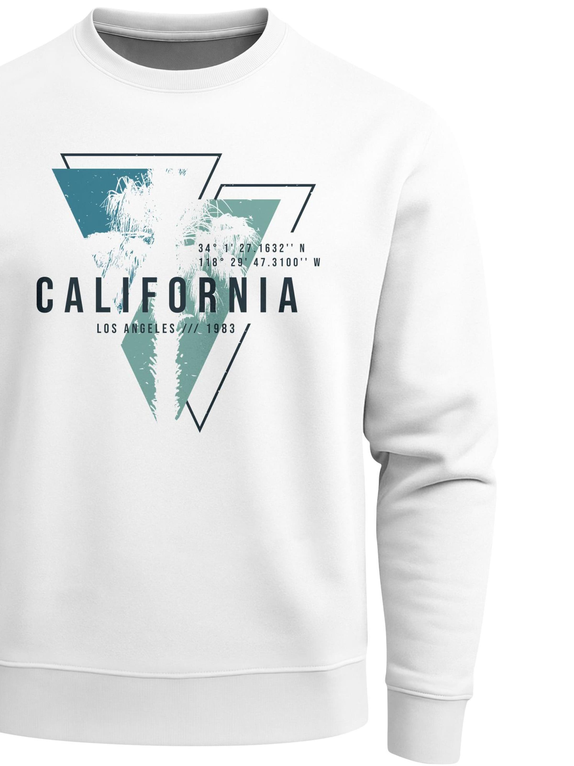 Neverless Sweatshirt 'California geometric' in White