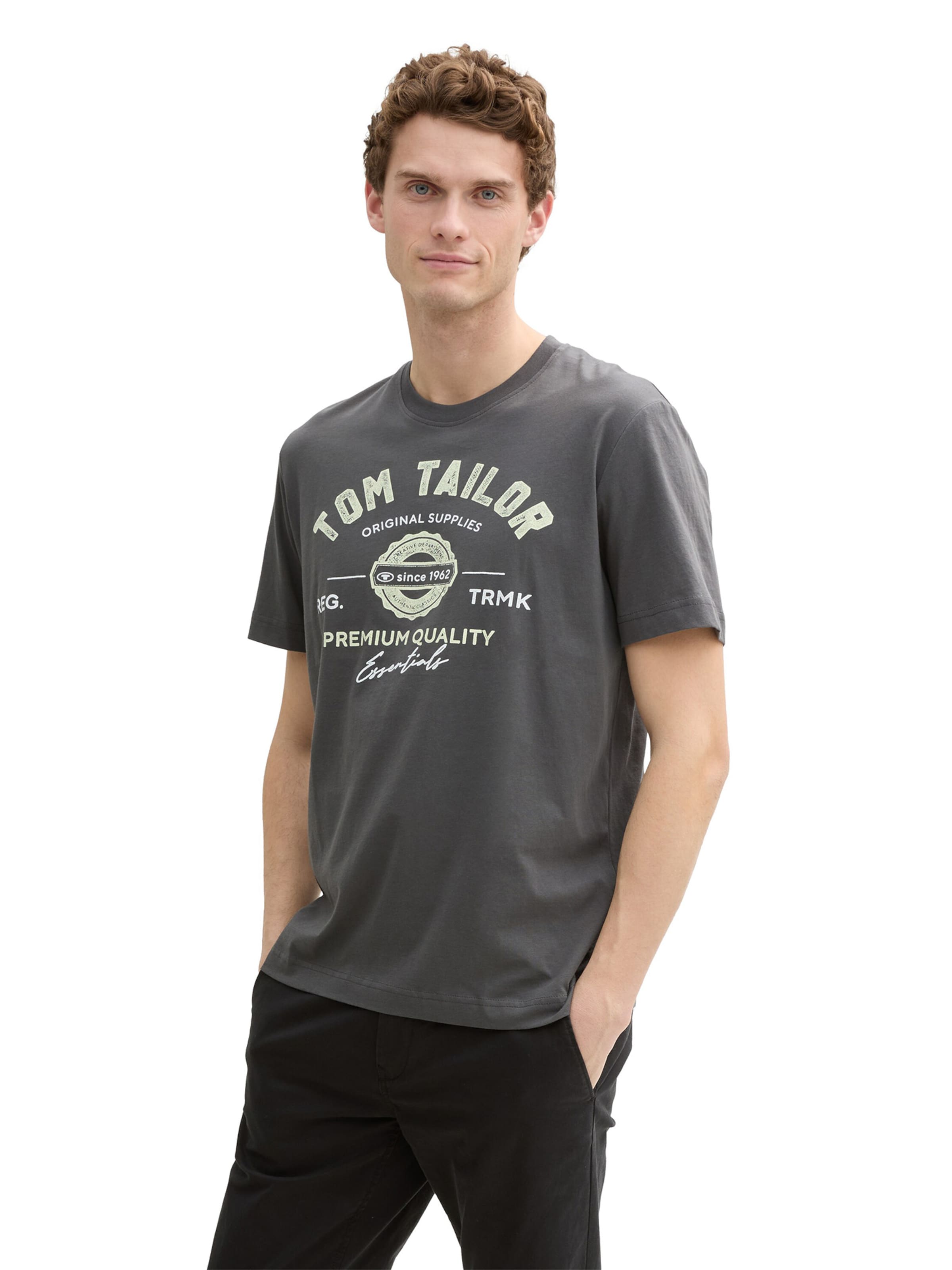 TOM TAILOR T-Shirt in Grau: Vorderseite