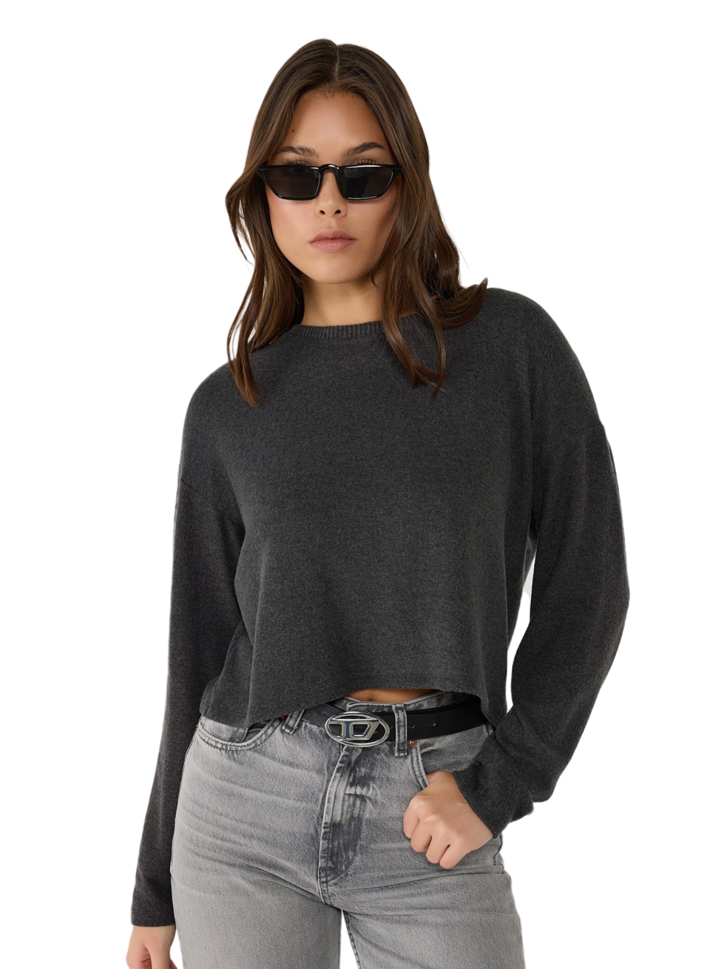 No Matter What Pullover in Grau: Vorderseite