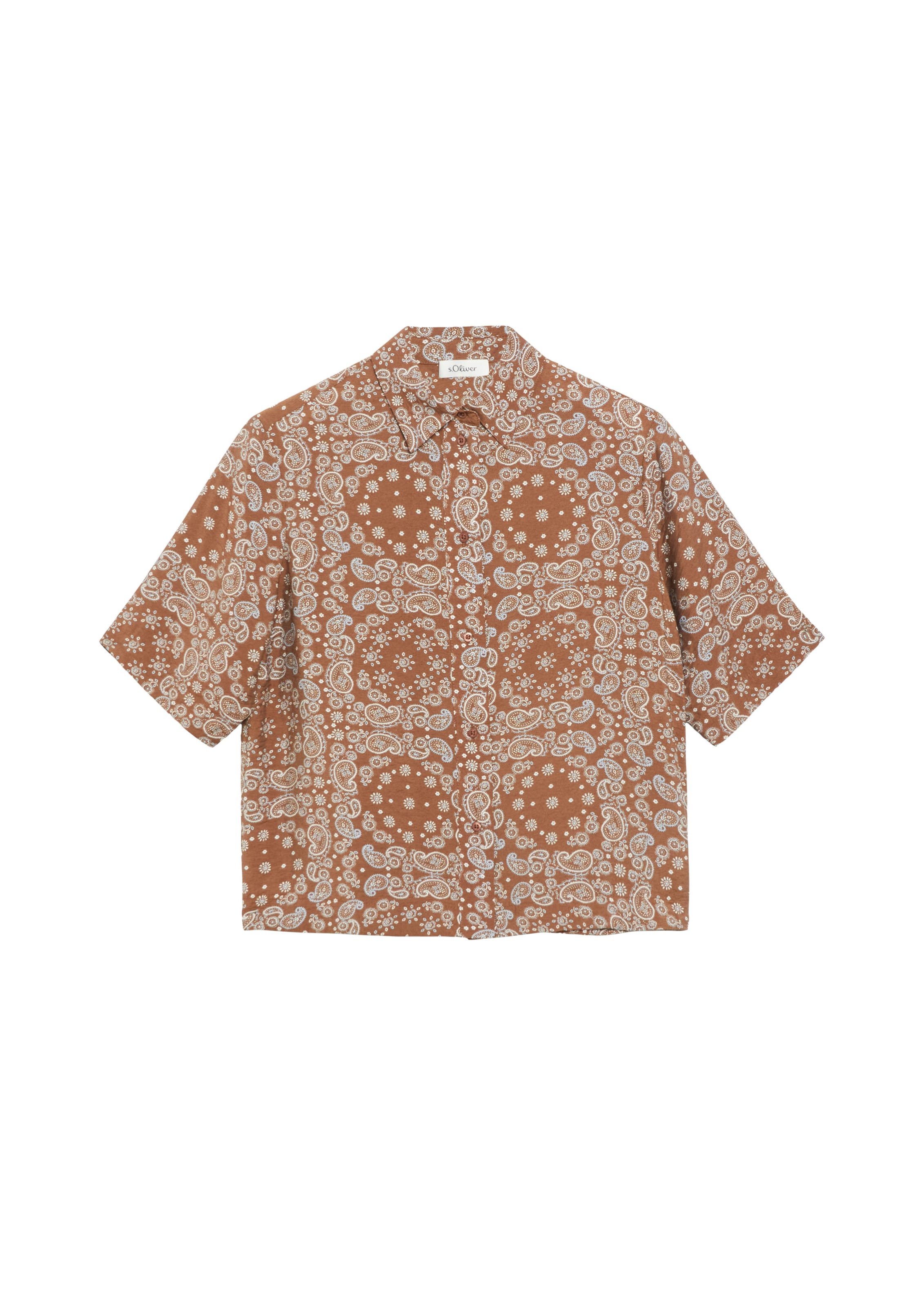 s.Oliver Blouse in Bruin: voorkant