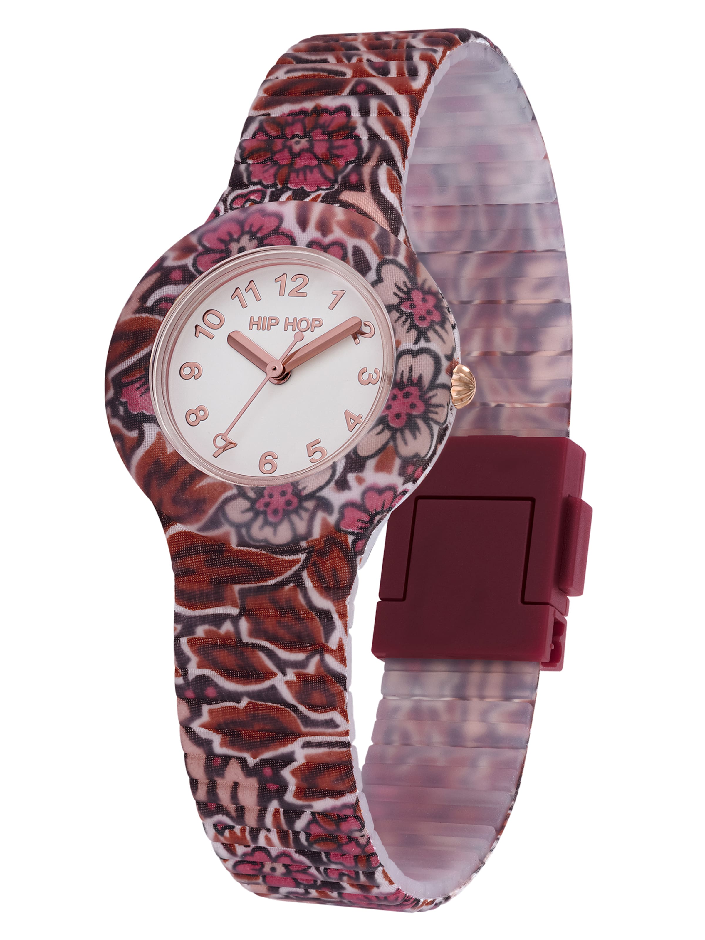 Orologio analogico 'Winter Blossom' di Hip Hop in rosso: frontale