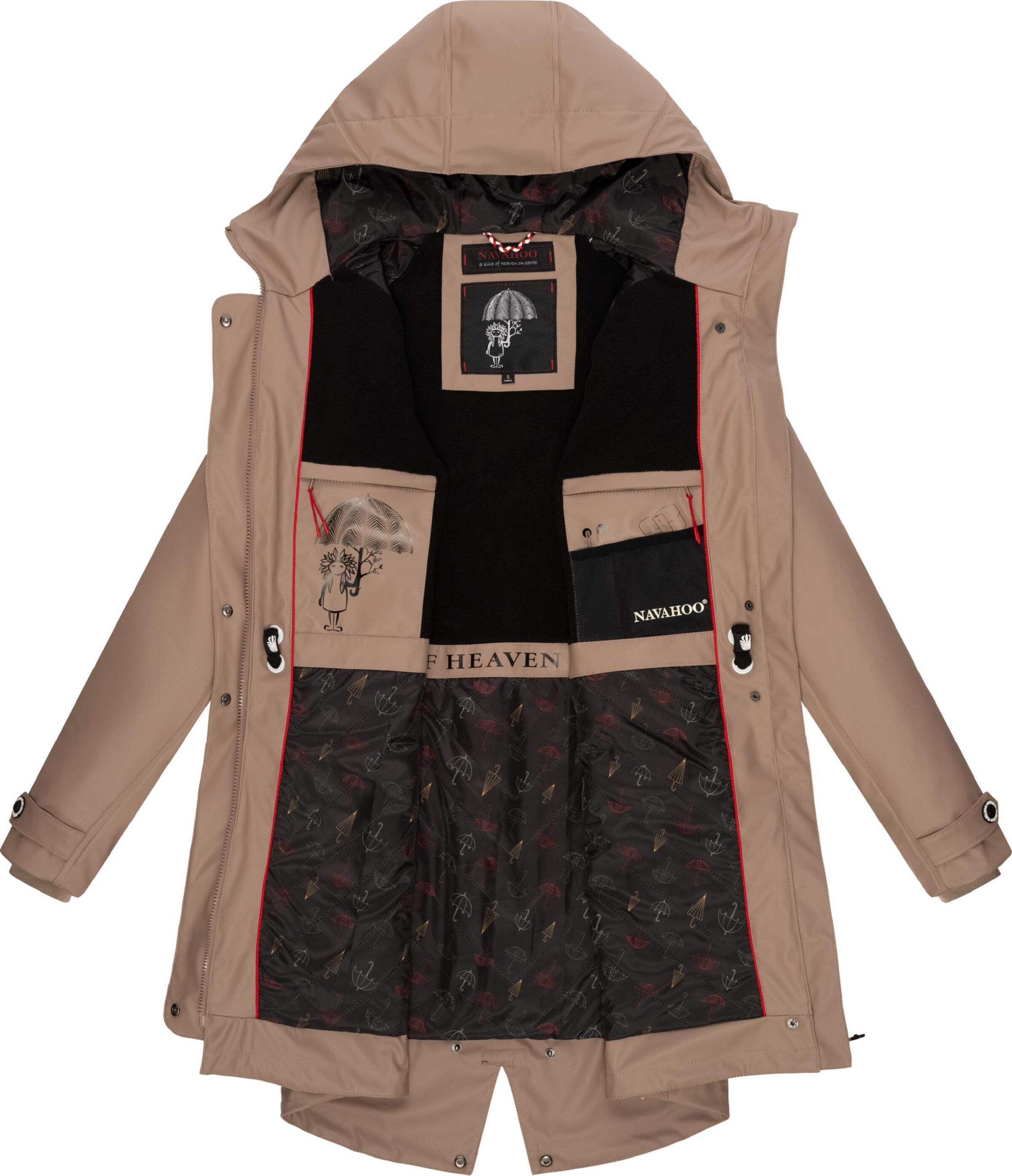 Manteau fonctionnel 'Rainy Flower' NAVAHOO en beige