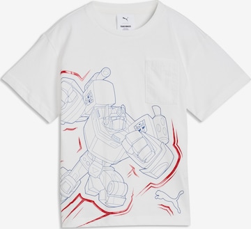PUMA Shirt 'Puma x Transformers' in White: front