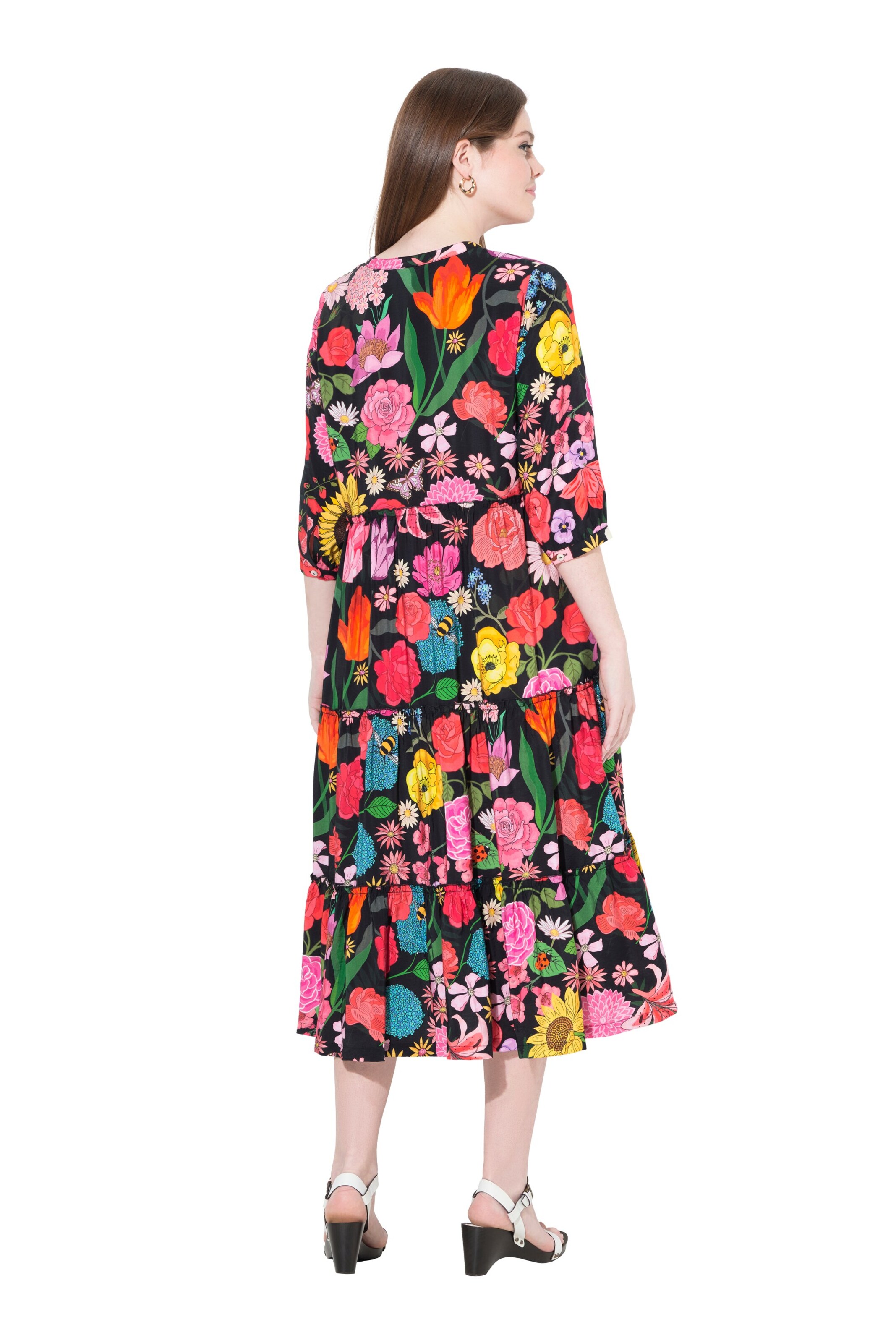 Ulla Popken Sommerkleid in Mischfarben