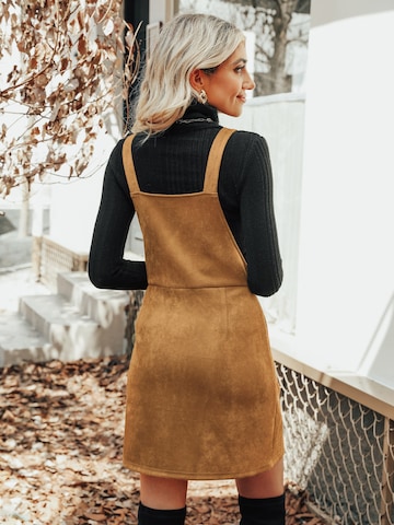 Cupshe Jurk 'Corduroy' in Bruin