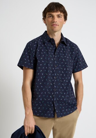 Street One MEN Comfort Fit Hemd in Blau: Vorderseite