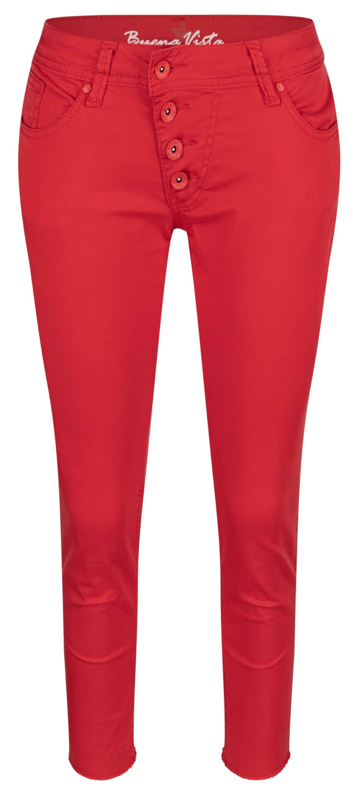 Buena Vista Skinny Jeans in Rood: voorkant