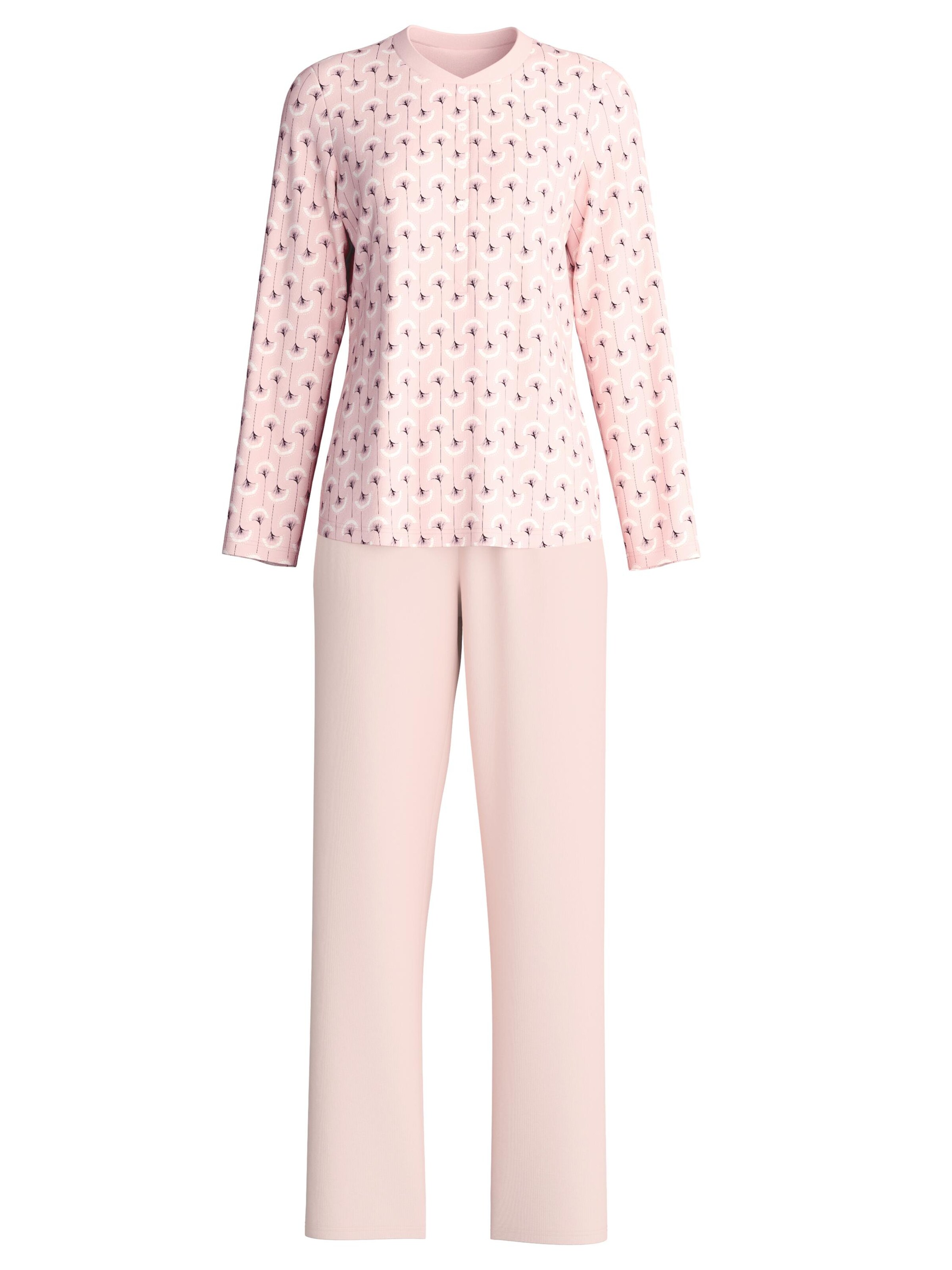 CALIDA Pyjama 'Midnight Flowers'‌‌‌‌‌‌‌ in Pink: Vorderseite