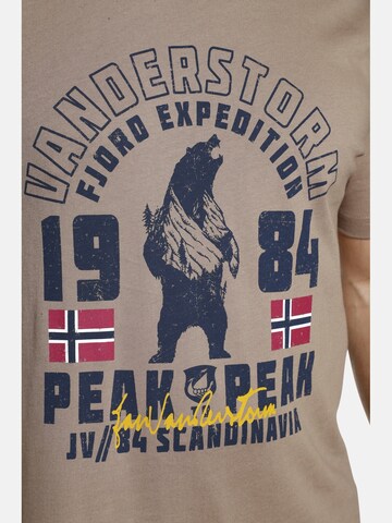 T-Shirt 'Aslak' Jan Vanderstorm en beige