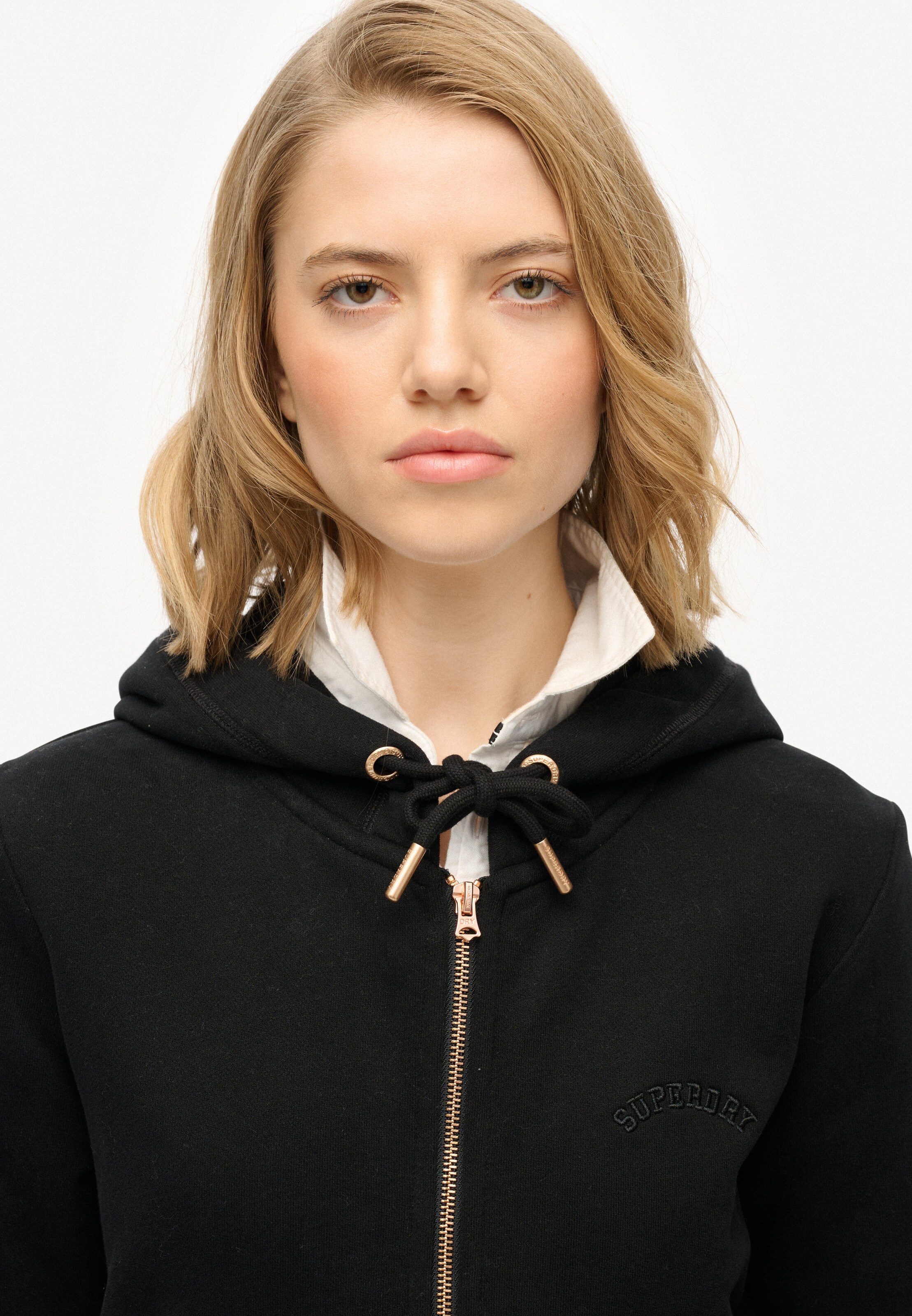 Superdry & Co Zip-Up Hoodie 'Essential' in Black