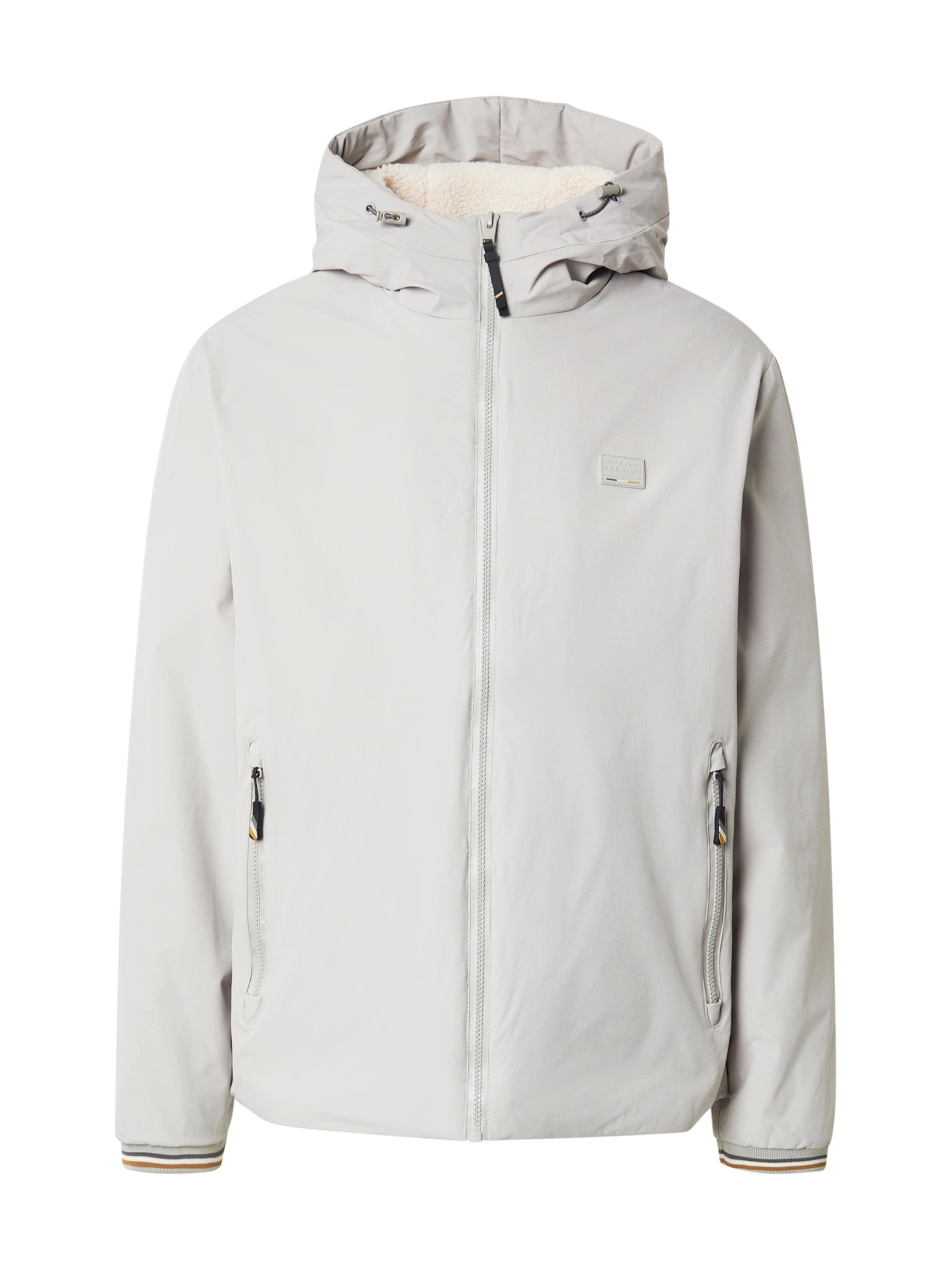 Jack & Jones Premium Преходно яке 'JPRBLUALVES' в сиво: отпред