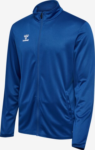 Hummel Athletic Zip-Up Hoodie 'ESSENTIAL' in Blue