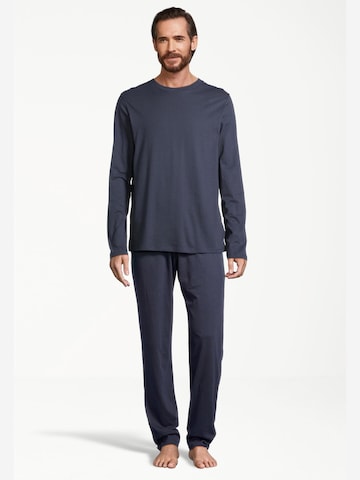 SCHIESSER Pajamas long 'Night & Home' in Blue