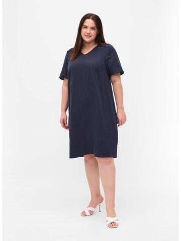 Robe d’été 'Vivu' Zizzi en bleu