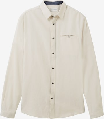 Chemise TOM TAILOR en blanc : devant