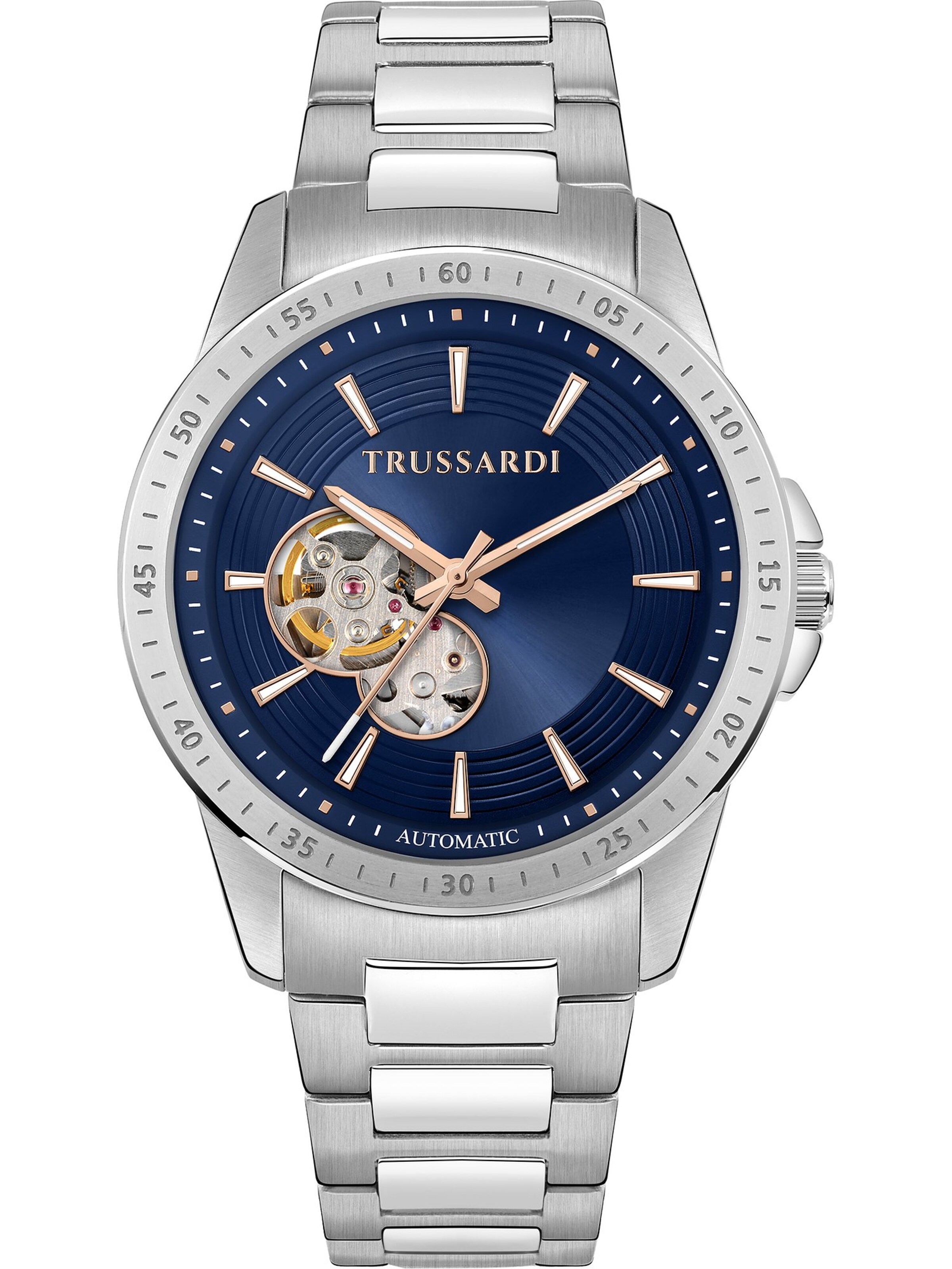 Trussardi Analog Watch in Silver: front