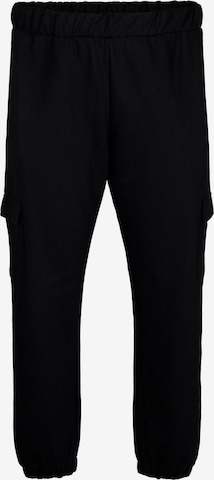 Active by Zizzi - Tapered Calças cargo 'ASILKE' em preto: frente