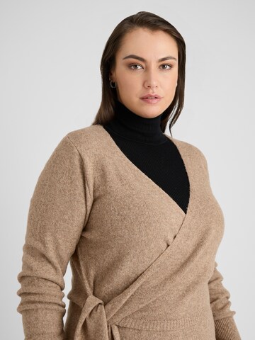 Guido Maria Kretschmer Curvy Gebreide jurk 'Deborah' in Beige