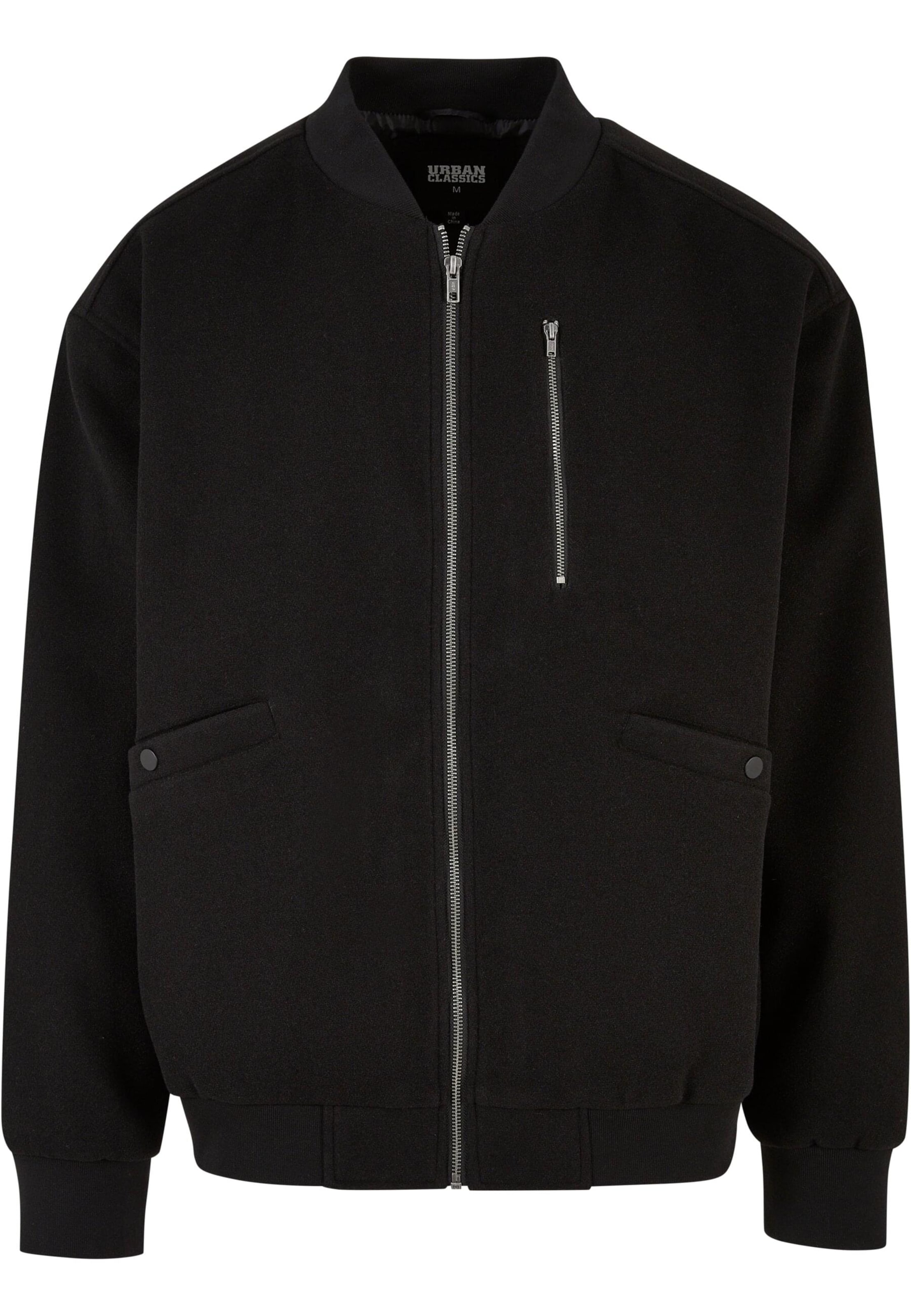 Urban Classics Övergångsjacka i svart: framsida