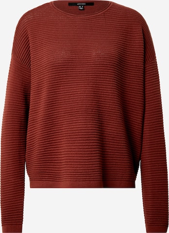 VERO MODA Sweater 'Natascha' in Brown: front