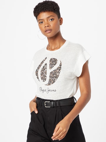 Pepe Jeans T-shirt 'ALICE' i vit: framsida