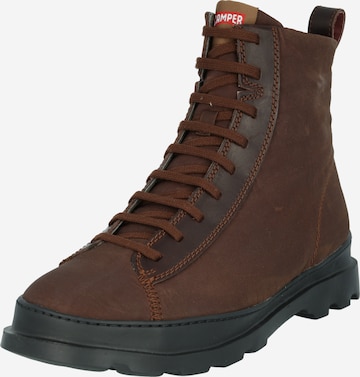 CAMPER Boots med snörning 'Brutus' i brun: framsida
