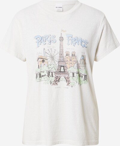 RE/DONE Тениска 'PARIS FRANCE' в пъстро / бяло, Преглед на продукта