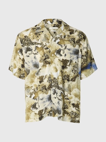 SELECTED Comfort fit Button Up Shirt 'Vero' in Yellow: front